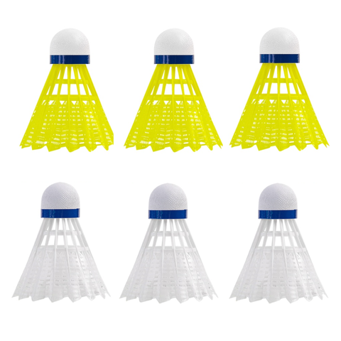 Hộp 6 quả cầu lông Agnite Nylon Siêu Nhẹ và Bền - Màu Trắng Vàng, Dụng Cụ Thể Thao Chất Lượng Cao, Dễ Điều Khiển