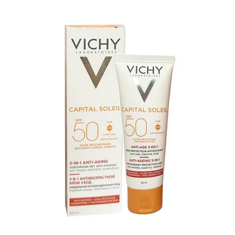 Kem chống nắng vạch đỏ Vichy Capital Soleil Anti-Ageing 3-in-1 SPF50
