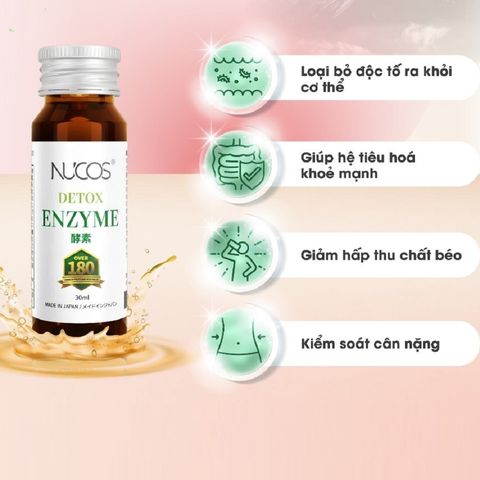 Nucos Detox Enzyme Nhật Bản - Nước Uống Hỗ Trợ Thanh Lọc Cơ Thể Từ 180 Loại Rau Củ, Trái Cây, Cải Thiện Tiêu Hóa, Sắc Đẹp