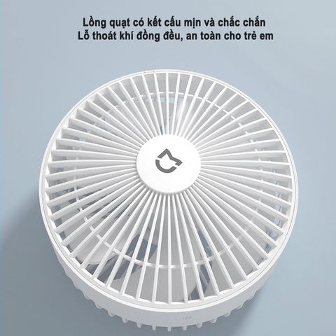 Quạt Tích Điện Mini Để Bàn Xiaomi Mijia ZMYDFS01DM - 4 Tốc Độ Gió, Pin 4000mAh, Thiết Kế Nhỏ Gọn, Động Cơ DC êm ái