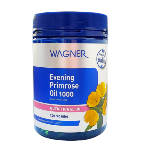 Tinh dầu hoa anh thảo Wagner Evening Primrose Oil 1000mg - Tăng cường sức khỏe nội tiết và làm đẹp cho nữ giới - Hỗ trợ da, tóc và sức khỏe tổng quát