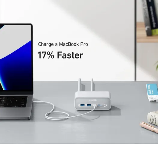 Trạm Sạc Nhanh Anker 525 A91C0 67W - 4 Cổng USB-C và USB-A Sạc Nhanh Cho Điện Thoại, Máy Tính Xách Tay, Đồng Hồ Thông Minh