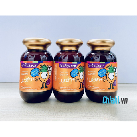 Kẹo bổ mắt cho bé Spring Leaf Aussie Lutein Kids Gummy vị dứa - Bổ sung Lutein cho thị lực và phát triển não bộ từ 2 tuổi trở lên