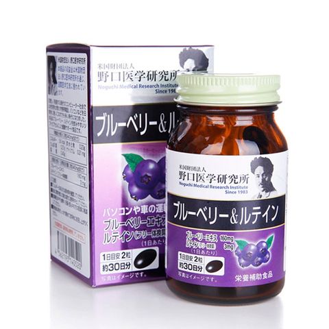 Viên uống bổ mắt Noguchi Blueberry Lutein Nhật Bản 60 viên - Hỗ trợ tăng cường thị lực và bảo vệ sức khỏe đôi mắt