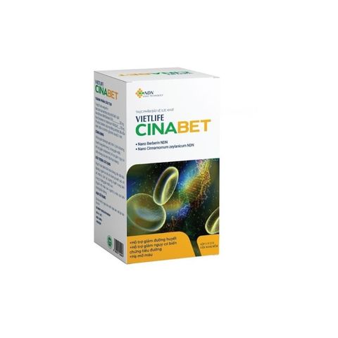 Viên uống hỗ trợ đường huyết Vietlife Cinabet - Chiết xuất thiên nhiên, vitamin và khoáng chất cho sức khỏe tiểu đường