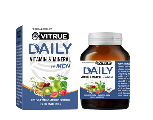 Viên Uống Vitamin Tổng Hợp Vitrue Dành Cho Nam – Bổ Sung Khoáng Chất Thiết Yếu, Tăng Cường Sức Khỏe và Đề Kháng