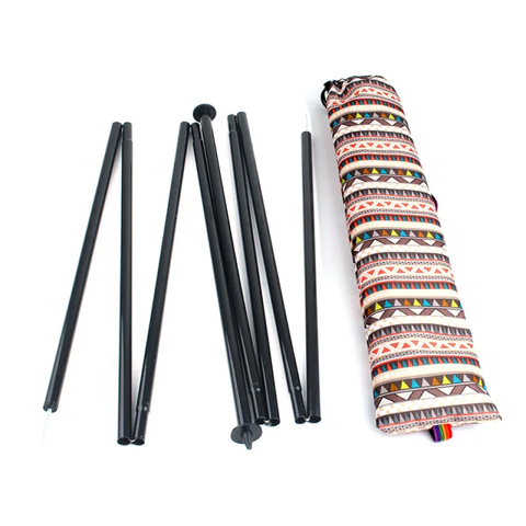 Thanh Trụ Hỗ Trợ Dựng Căng Lều Du Lịch - Thiết Kế Gấp Gọn, Kích Thước 2.1m, Chất Liệu Sắt Chắc Chắn, Phụ Kiện Cắm Trại Thông Minh