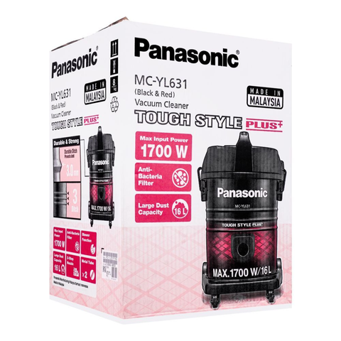 Máy Hút Bụi Công Nghiệp Panasonic MC-YL631RN46 - Công Suất 1700W, Dung Tích 16L, Lọc Khuẩn Hiện Đại, Thích Hợp Cho Nhiều Bề Mặt