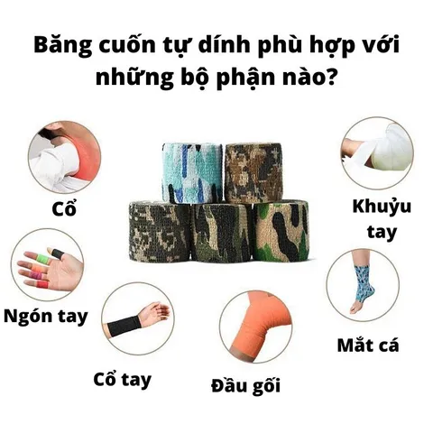 Băng Keo Thể Thao Cao Su Non Tự Dính - Bảo Vệ Cổ Chân, Tay, Đầu Gối Cho Người Chơi Thể Thao Cường Độ Cao