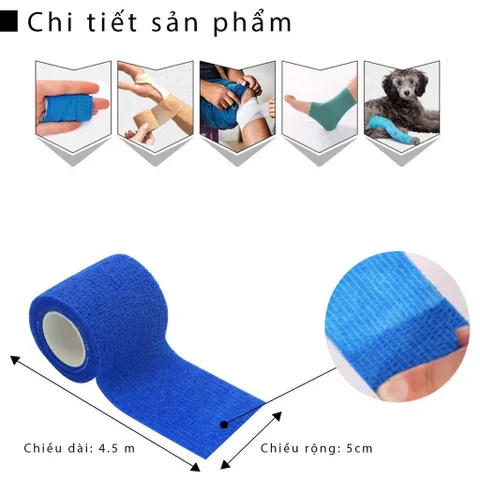 Băng Keo Thể Thao Cao Su Non Tự Dính - Bảo Vệ Cổ Chân, Tay, Đầu Gối Cho Người Chơi Thể Thao Cường Độ Cao