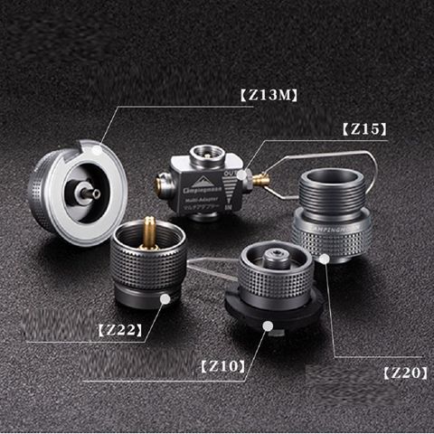 Bộ 5 Đầu Nối Sang Chiết Bình Gas Du Lịch CampingMoon Z13M, Z20, Z10, Z22, Z15 - Chất Liệu Nhôm Bền Chắc Cho Cắm Trại Dã Ngoại