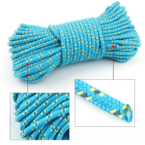 Dây Phản Quang 50m - Dây Buộc Lều Cắm Trại & Dây Phơi Chắc Chắn, Dễ Nhận Diện Ban Đêm, Chất Liệu Polyester Bền Bỉ