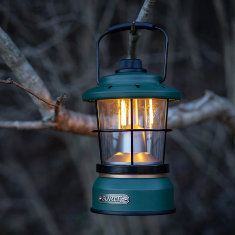 Đèn Bão Cắm Trại Sunrei Phong Cách Retro - Đèn LED Dã Ngoại Nhiều Màu Sắc, Thiết Kế Chịu Nước Cho Không Gian Ấm Áp