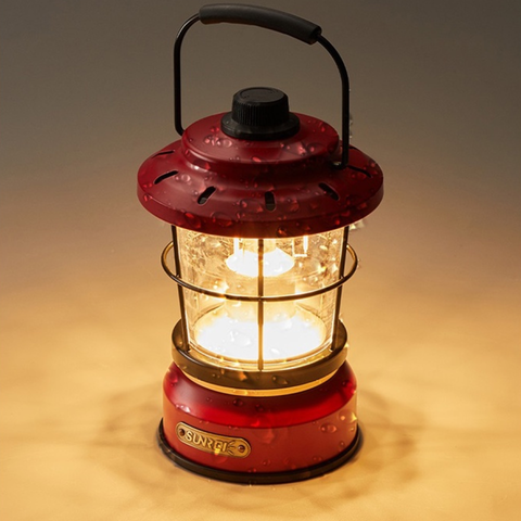 Đèn Bão Cắm Trại Sunrei Phong Cách Retro - Đèn LED Dã Ngoại Nhiều Màu Sắc, Thiết Kế Chịu Nước Cho Không Gian Ấm Áp