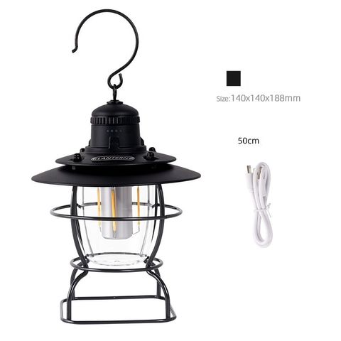 Đèn Cắm Trại Chiếu Sáng Ngoài Trời Pin Sạc Dáng Cổ Điển CLS - Bền Bỉ, Chống Gỉ, 3 Chế Độ Ánh Sáng - Phụ Kiện Dã Ngoại Hoàn Hảo