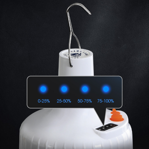Đèn LED Cắm Trại Pin Sạc Hewolf Có Điều Khiển Từ Xa - Sạc Năng Lượng Mặt Trời, Chống Nước IP65, Đèn Di Động Dã Ngoại