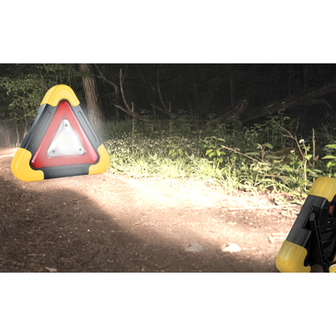 Đèn LED Cảnh Báo Tam Giác Pin Sạc Đa Năng - Đèn Tích Hợp Chức Năng Cảnh Báo & Chiếu Sáng - Chất Liệu ABS Bền, Gọn Nhẹ, Thời Gian Sử Dụng Lên Đến 8 Giờ