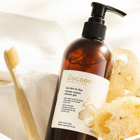 Gel Tắm Bí Đao Cocoon 310ml - Hỗ Trợ Giảm Mụn Lưng, Kháng Khuẩn, Thư Giãn Với Tinh Dầu Sả Chanh Dễ Chịu
