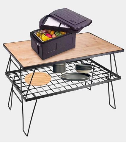 Kệ Để Đồ Dã Ngoại 2 Tầng Gấp Gọn Campingmoon T-230-2TP - Thiết Kế Tiện Dụng Kèm Túi Đựng, Chịu Tải Trọng 20kg