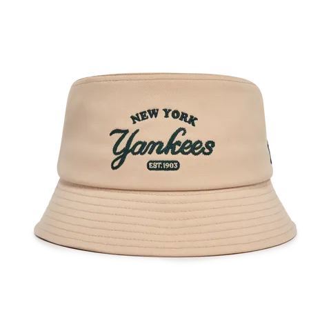 Mũ MLB Varsity Lettering Bucket Hat York Yankees 3AHTV013N-50SAL màu nâu