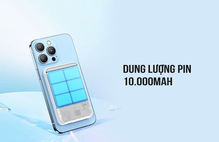 Pin sạc dự phòng không dây từ tính Remax RPP-65 10000mAh 15W - Sạc nhanh Magsafe tiện lợi, dùng cho iPhone & thiết bị di động