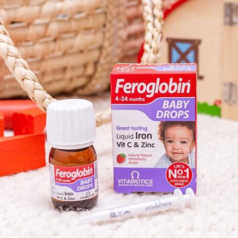 Siro Feroglobin Baby Drops 30ml - Hỗ trợ bổ sung Sắt, Kẽm và Vitamin C cho trẻ từ 4-24 tháng - Tăng cường sức khỏe cho bé yêu