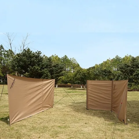 Tấm Chắn Gió Cắm Trại Kaki - Dễ Dàng Lắp Đặt, Tạo Không Gian Riêng Tư Ngoài Trời 600x120cm - Dụng Cụ Dã Ngoại Hoàn Hảo