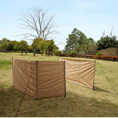 Tấm Chắn Gió Cắm Trại Kaki - Dễ Dàng Lắp Đặt, Tạo Không Gian Riêng Tư Ngoài Trời 600x120cm - Dụng Cụ Dã Ngoại Hoàn Hảo
