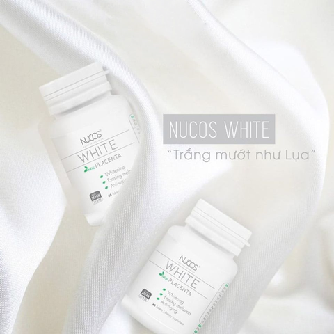 Viên Uống NUCOS Trắng Da Chống Nắng White Plus Placenta - Giảm Nám, Làm Sáng Da 60 Viên Nhập Khẩu từ Nhật Bản