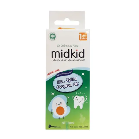 Xịt hỗ trợ chống sâu răng Midkid dành cho bé