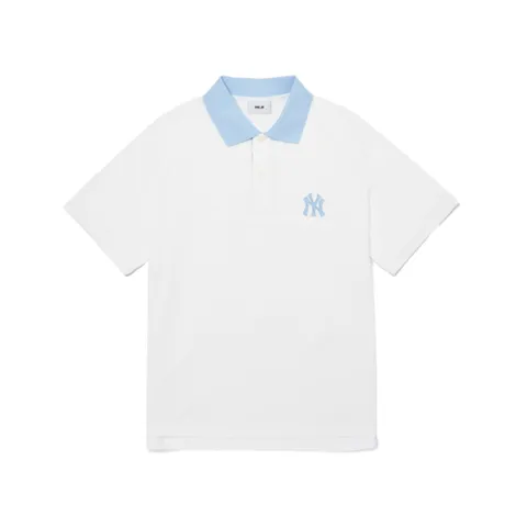 Áo polo nam MLB Partial Monogram Collar T-Shirt NY Yankees 3LPQM2023-50WHS