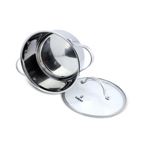 Bộ Nồi Chảo Inox 304 Cao Cấp 5 Đáy Kalpen Lermat L2 - Bộ Nấu Ăn Chất Liệu Inox Bền Bỉ, An Toàn Cho Sức Khỏe, Đáp Ứng Mọi Nhu Cầu Nấu Nướng