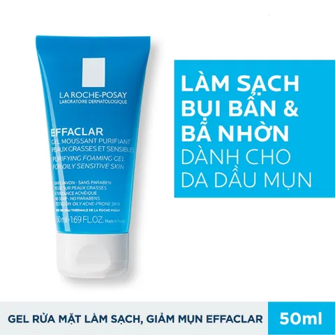 Bộ Sản Phẩm La Roche-Posay Làm Mờ Sẹo & Phục Hồi Da - Gel Dưỡng và Rửa Mặt Cho Da Dầu Nhạy Cảm, Hỗ Trợ Tái Tạo Da 40ml & 50ml