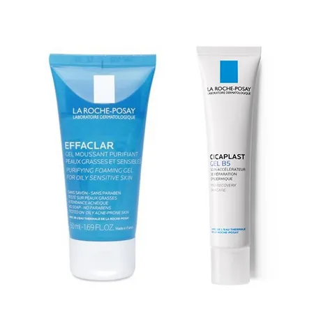 Combo gel rửa mặt và kem dưỡng La Roche-Posay cho da dầu nhạy cảm
