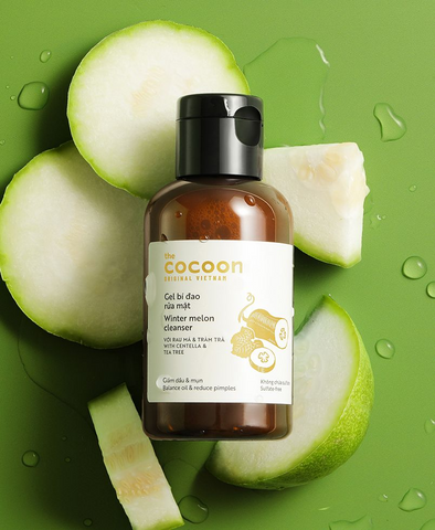 Combo Gel Rửa Mặt và Nước Cân Bằng Bí Đao Cocoon - Chăm Sóc Da Dầu Mụn Tự Nhiên, Kết Hợp Giảm Dầu, Ngăn Mụn 140ml/310ml
