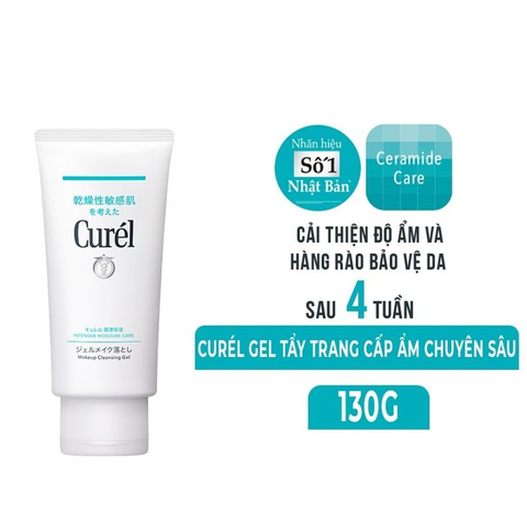 Gel Tẩy Trang Curél Cấp Ẩm Chuyên Sâu 130g - Tẩy Trang Nhẹ Nhàng Cho Da Nhạy Cảm, Không Chứa Dầu, Dưỡng Ẩm Tối Ưu