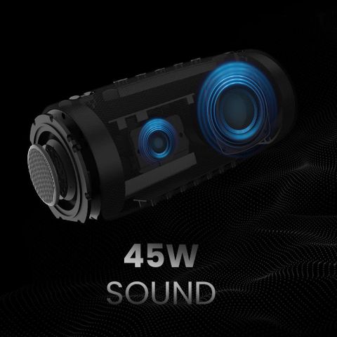 Loa Bluetooth Di Động HiFuture Gravity 45W Chống Nước IPX7 - Âm Thanh Stereo, Tính Năng TWS, LED RGB - Hoàn Hảo Cho Tiệc Tùng Ngoài Trời