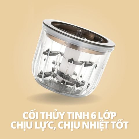 Máy xay đa năng LIL Care 6 lưỡi 0,3L - Cối thủy tinh chịu nhiệt, thích hợp xay đồ ăn dặm cho bé, dễ sử dụng và vệ sinh