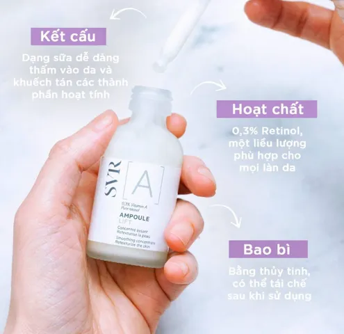 Tinh Chất Ngăn Ngừa Lão Hóa SVR [A] Ampoule Lift 30ml - Vitamin A/Retinol Giúp Da Mềm Mịn, Chống Nếp Nhăn cho Mọi Loại Da