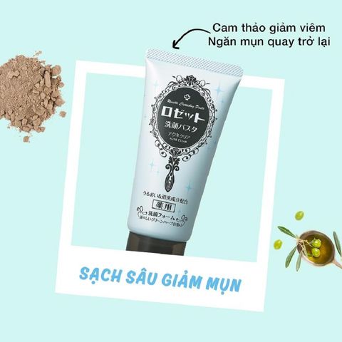 Sữa Rửa Mặt Rosette Face Wash Pasta 120g - Chiết Xuất Tự Nhiên, Làm Sáng Da, Ngăn Ngừa Mụn, Dưỡng Ẩm Da Mươt Mịn, Thương Hiệu Nhật Bản