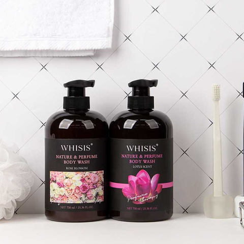 Sữa Tắm Dưỡng Ẩm WHISIS Nature & Parfum 750ml - Chiết Xuất Tự Nhiên, Làm Sạch & Dưỡng Sáng Da, Mùi Hương Tươi Mát Quý Phái