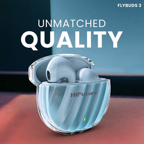 Tai nghe HiFuture FlyBuds 3 - Tai Nghe Không Dây Bluetooth 5.3 Chống Nước iPX5, Âm Thanh AAC Sắc Nét, Thời Gian Sử Dụng 30 Giờ
