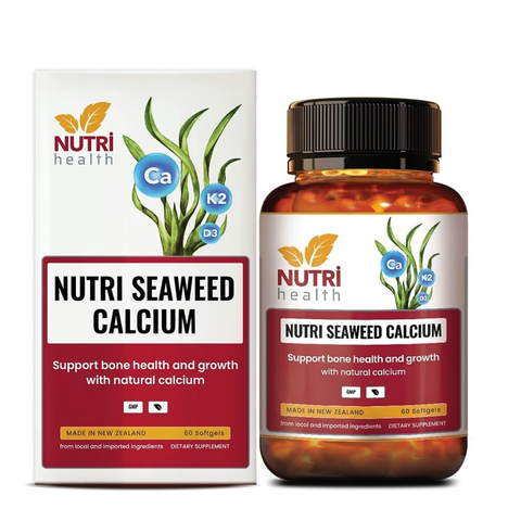 Viên uống canxi hữu cơ Nutri Seaweed Calcium - Bổ sung canxi từ tảo biển, vitamin K2 và D3 cho trẻ em, người lớn, phụ nữ mang thai 60 viên
