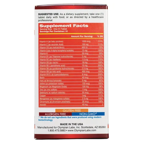Viên Uống Vitamin Tổng Hợp Olympian Lab F22 - Hỗ Trợ Sức Khỏe, Tăng Cường Đề Kháng, 60 Viên Hộp