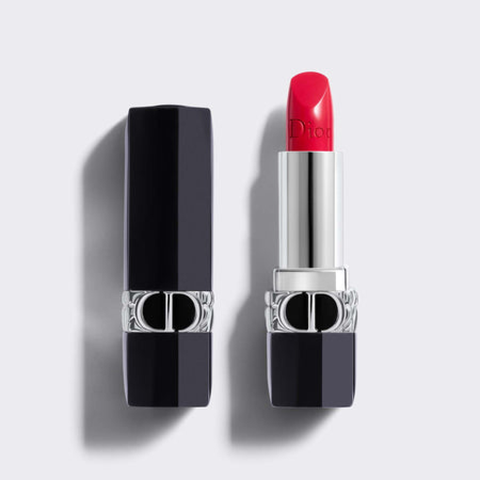 Son Dưỡng Dior Rouge Dior Lip Balm Satin Finish 520 Feel Good - Son Môi Đỏ Hồng, Chất Son Mịn, Dưỡng Ẩm Cao, Phù Hợp Mọi Tình Huống