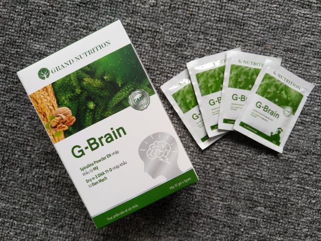 Cốm Sữa Tảo Non G-Brain - Hỗ Trợ Phát Triển Trí Não Cho Trẻ - Thực Phẩm Bảo Vệ Sức Khỏe Từ Tảo Xoắn Spirulina Và DHA Nhập Khẩu