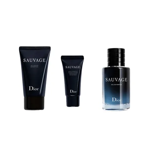 GiftSet nước hoa Dior Sauvage EDP, sữa tắm và kem dưỡng da sau cạo râu