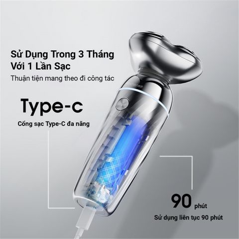 Máy Cạo Râu Xiaomi Enchen X7 - Lưỡi Cắt 3D Tự Động Mài, Công Nghệ Từ Tính, Chống Nước IPX7, Dễ Dàng Vệ Sinh, Thiết Kế Thông Minh
