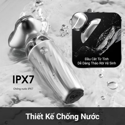 Máy Cạo Râu Xiaomi Enchen X7 - Lưỡi Cắt 3D Tự Động Mài, Công Nghệ Từ Tính, Chống Nước IPX7, Dễ Dàng Vệ Sinh, Thiết Kế Thông Minh