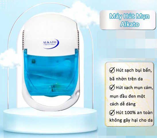 Máy Hút Mụn Bã Nhờn Alkato Nhật Bản - Hút Mụn Đầu Đen, Mụn Cám, Tặng Kèm 5 Ống Hút Mụn, An Toàn, Hiệu Quả Cho Da Sáng Khỏe
